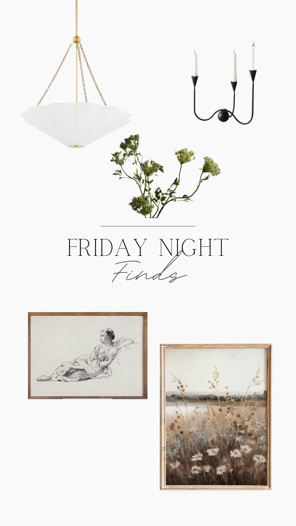 Friday night finds 

Digital artwork, faux stems, candle holder, pendant 

#LTKSeasonal #LTKFind #LTKhome