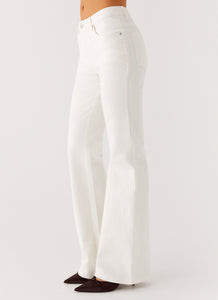 Aldo Bootleg Jeans - White | Peppermayo (Global)