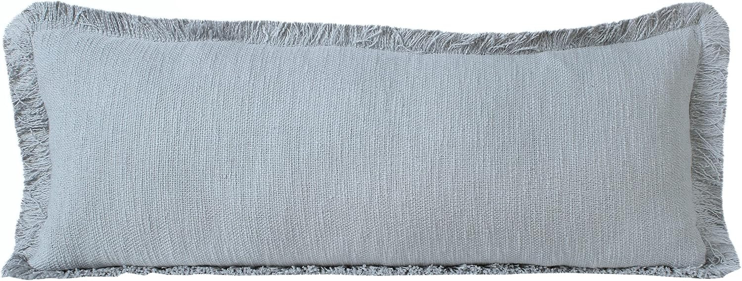 Trade AM Ox Bay Hand-Woven Gray Distressed Organic Cotton Pillow Cover | Amazon (US)