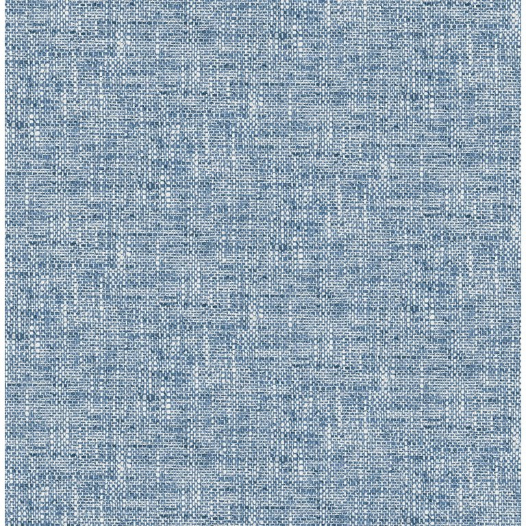 Nuwallpaper Navy Poplin Texture Raised Ink Peel & Stick Wallpaper | Walmart (US)