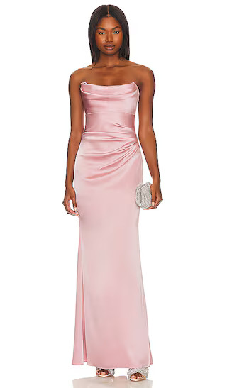 X Revolve Taylor Gown in Rose Quartz | Revolve Clothing (Global)