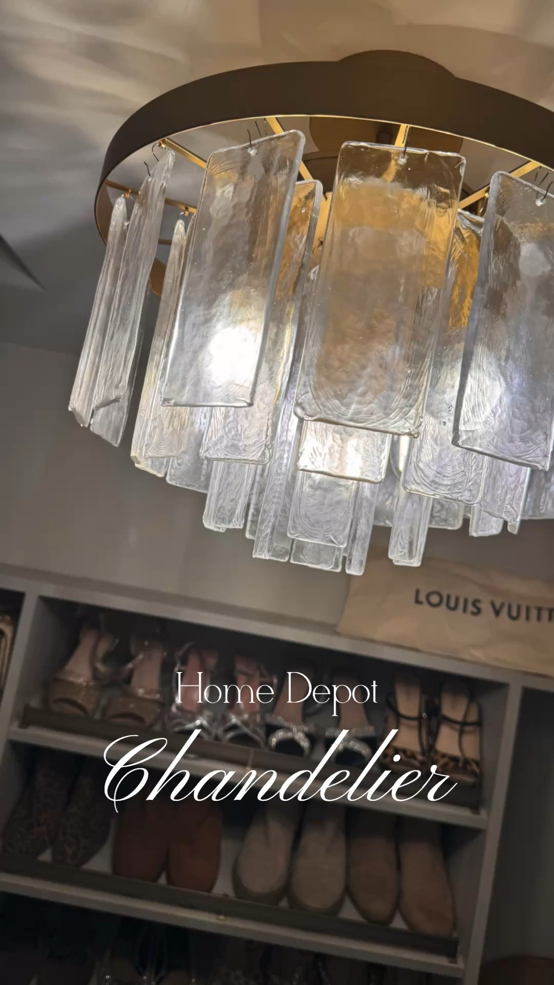 This chandelier from Home Depot was the perfect finishing touch for my closet makeover ✨ The warm gold details paired with the beautiful glass give the space such an elevated, luxurious feel while still keeping it soft and timeless. Lighting truly makes all the difference, and this piece instantly transformed the closet into a space that feels more custom, cozy, and designer inspired.

#LTKHome