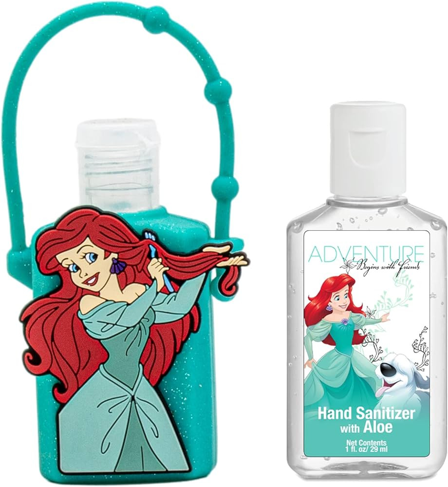Disney Store Princess Hand Sanitizer Holder Set - Pack of 1, Travel Size, Refillable and Portable... | Amazon (US)