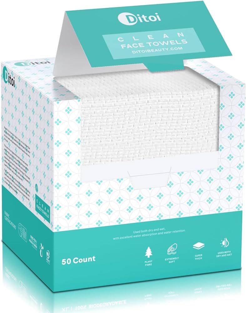 Disposable Face Towels, Daily Facial Tissues, Super Soft and Thick Face Towels XL, Makeup Remover... | Amazon (US)