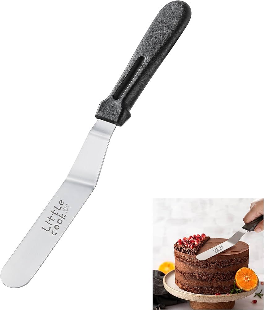 Icing Spatula, Little Cook Stainless Steel Offset Spatula, Cake Spatula with Ergonomic PP Handle,... | Amazon (US)