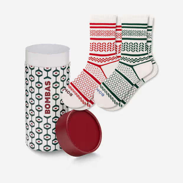 Women's Fair Isle Half Calf Sock 2-Pack Gift Box | Bombas