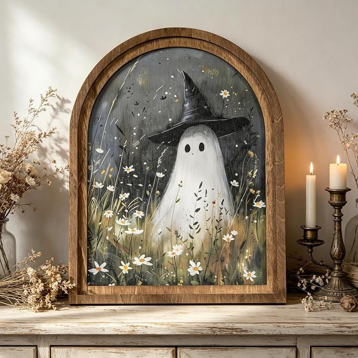 DAZONGE Halloween Decorations, Vintage Halloween Art Picture Painting Decor | Amazon (US)