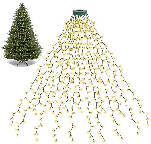 BOLWEO Christmas Tree Lights, 592LED 16 Lines Christmas Lights for Tree 8 Modes for 8ft-10ft Chri... | Amazon (US)