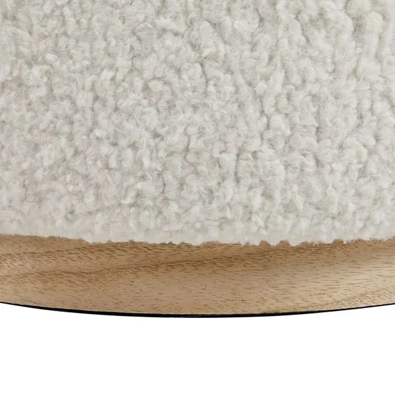 Thurleigh Round Sherpa Ottoman with Storage | Wayfair North America