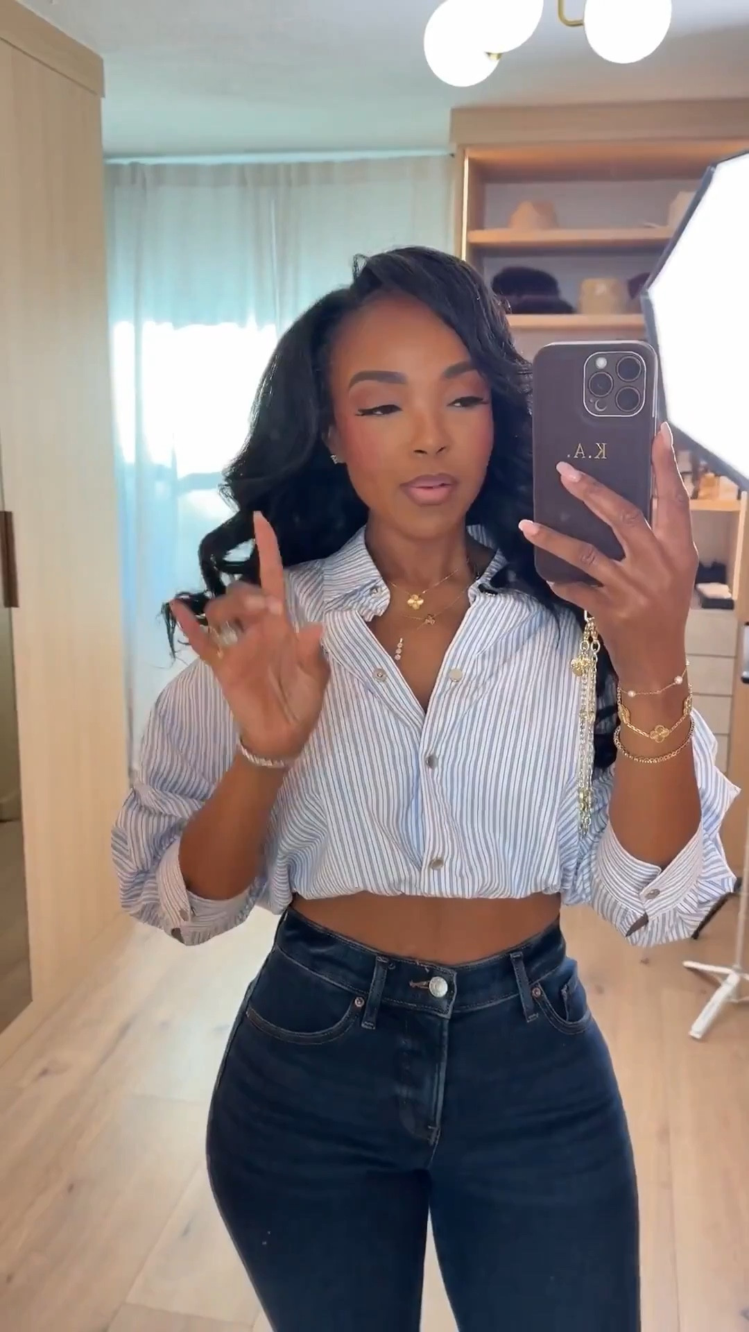 Scroll to shop!  
A striped button-down and denim combo perfect for brunch or a casual day out.  



#LTKgrwm #LTKootd #LTKdayinmylife