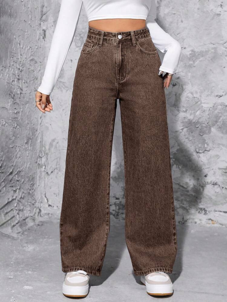 petite high waisted jeans  | SHEIN