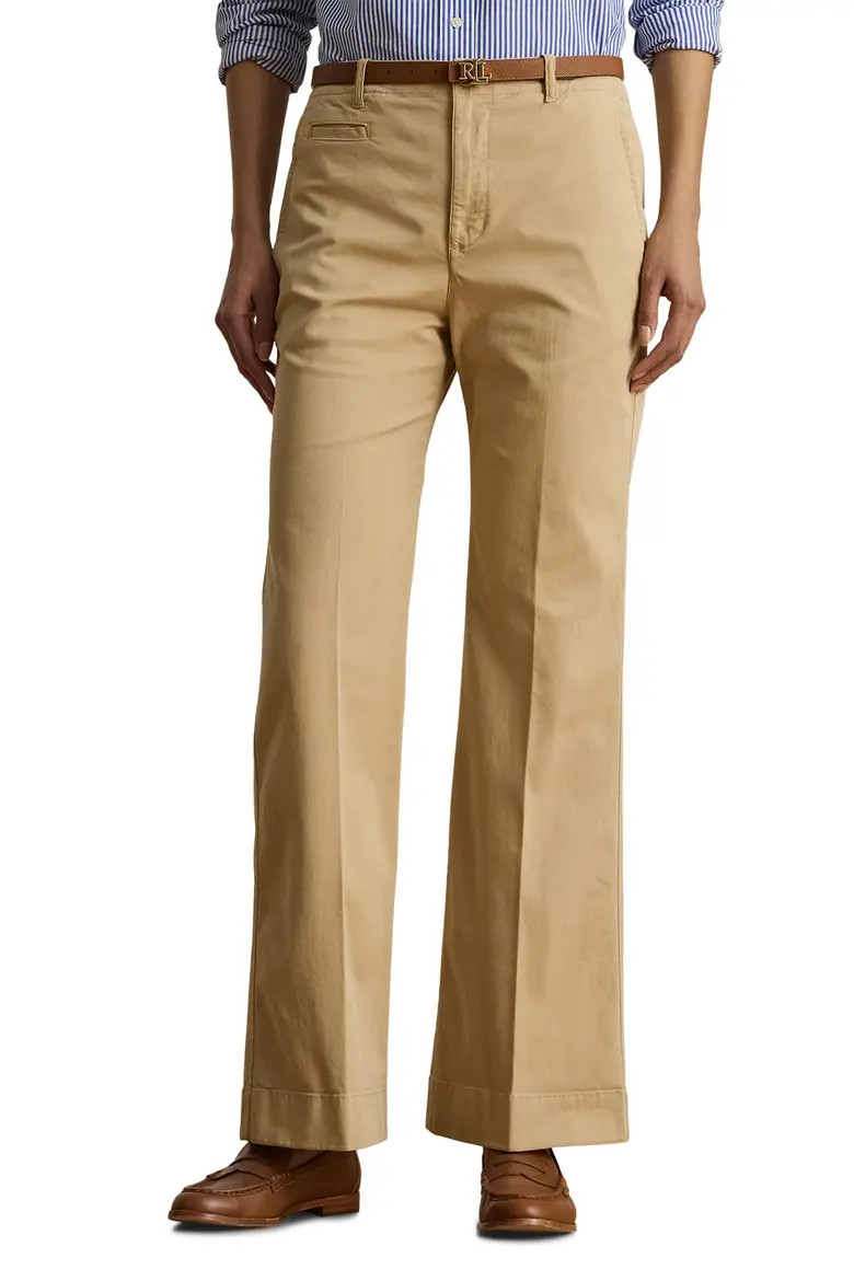 Flare Stretch Cotton Chino Pants (Women) | Nordstrom | Nordstrom