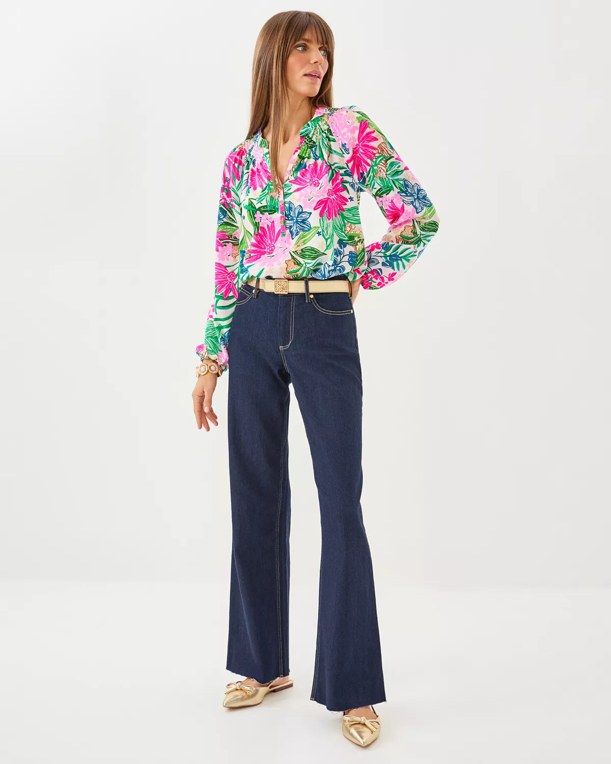 33" Aniston High Rise Straight Jean | Lilly Pulitzer
