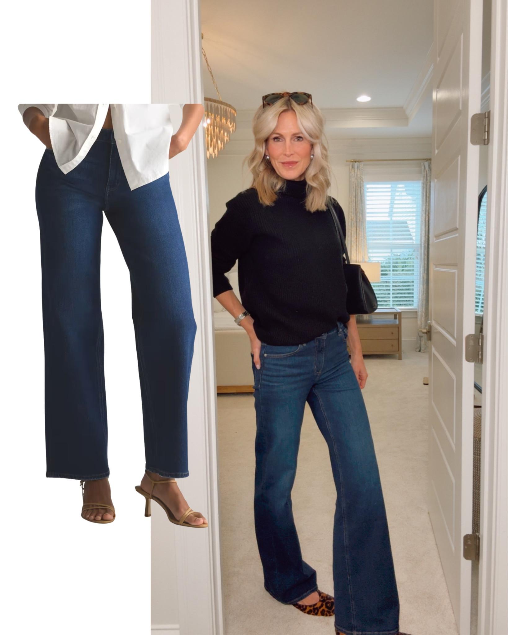 $50 wide leg denim!  5 ways to style. True to size, multiple washes  I’m wearing the 34 length and I’m 5’9 for reference. 

#LTKFindsUnder50 #LTKTall #LTKgrwm