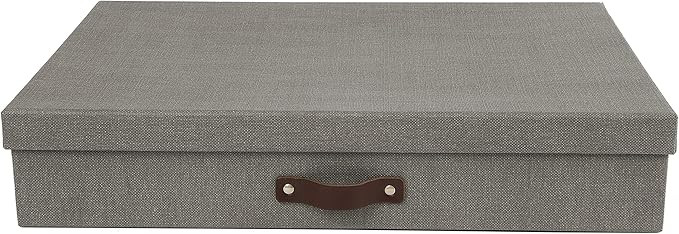 Bigso Sverker Canvas Fiberboard Legal and Art Storage Box | Scrapbook Storage Box for Loose Paper... | Amazon (US)