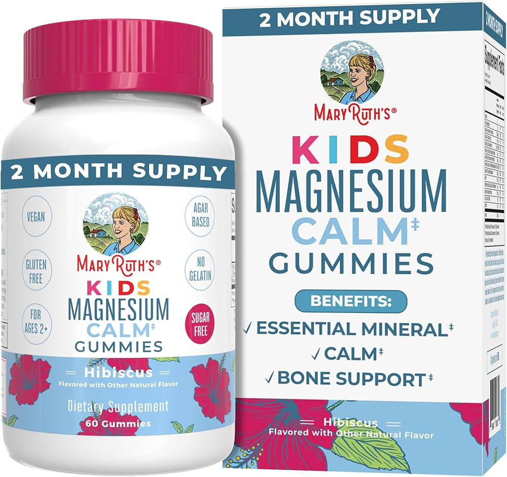 MaryRuth Organics, Calm Magnesium Citrate Supplement Gummies for Kids (2+), 2 Month Supply, Sugar... | Amazon (US)