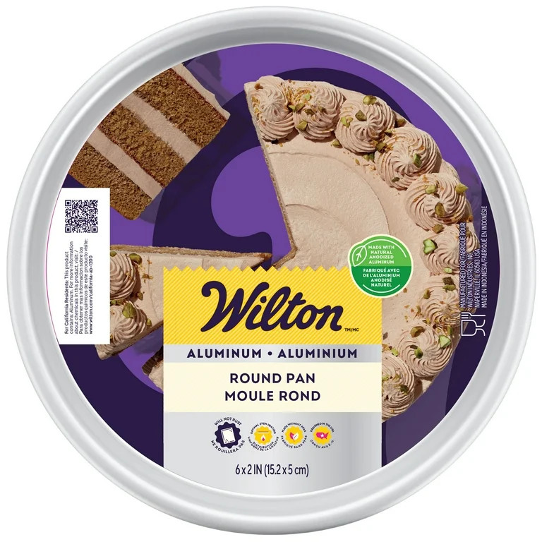 Wilton Aluminum 6" Round Cake Pan 2" Depth Layer Cake Baking Pan | Walmart (US)