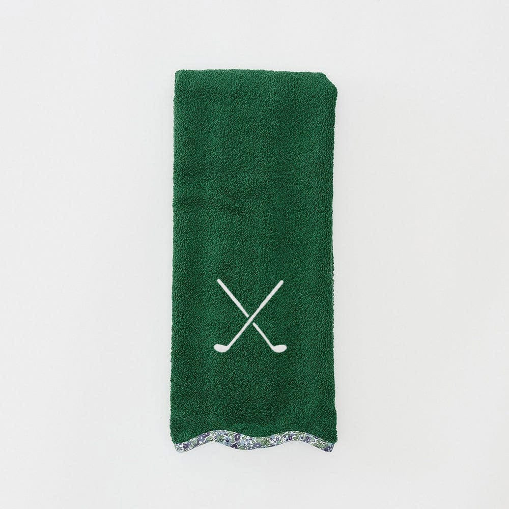 Monogrammed Scallop Golf Towel | Weezie Towels | Weezie Towels