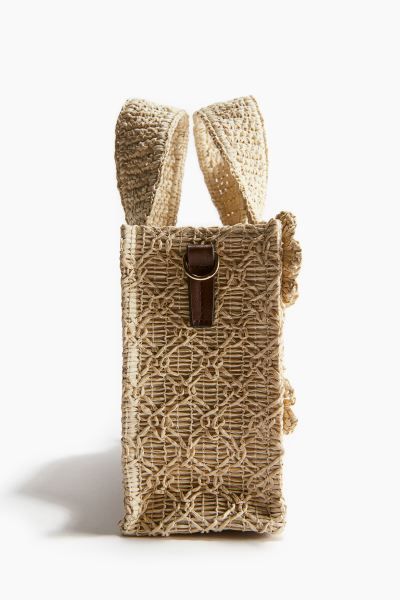 Appliquéd Straw Crossbody Bag | H&M (US + CA)
