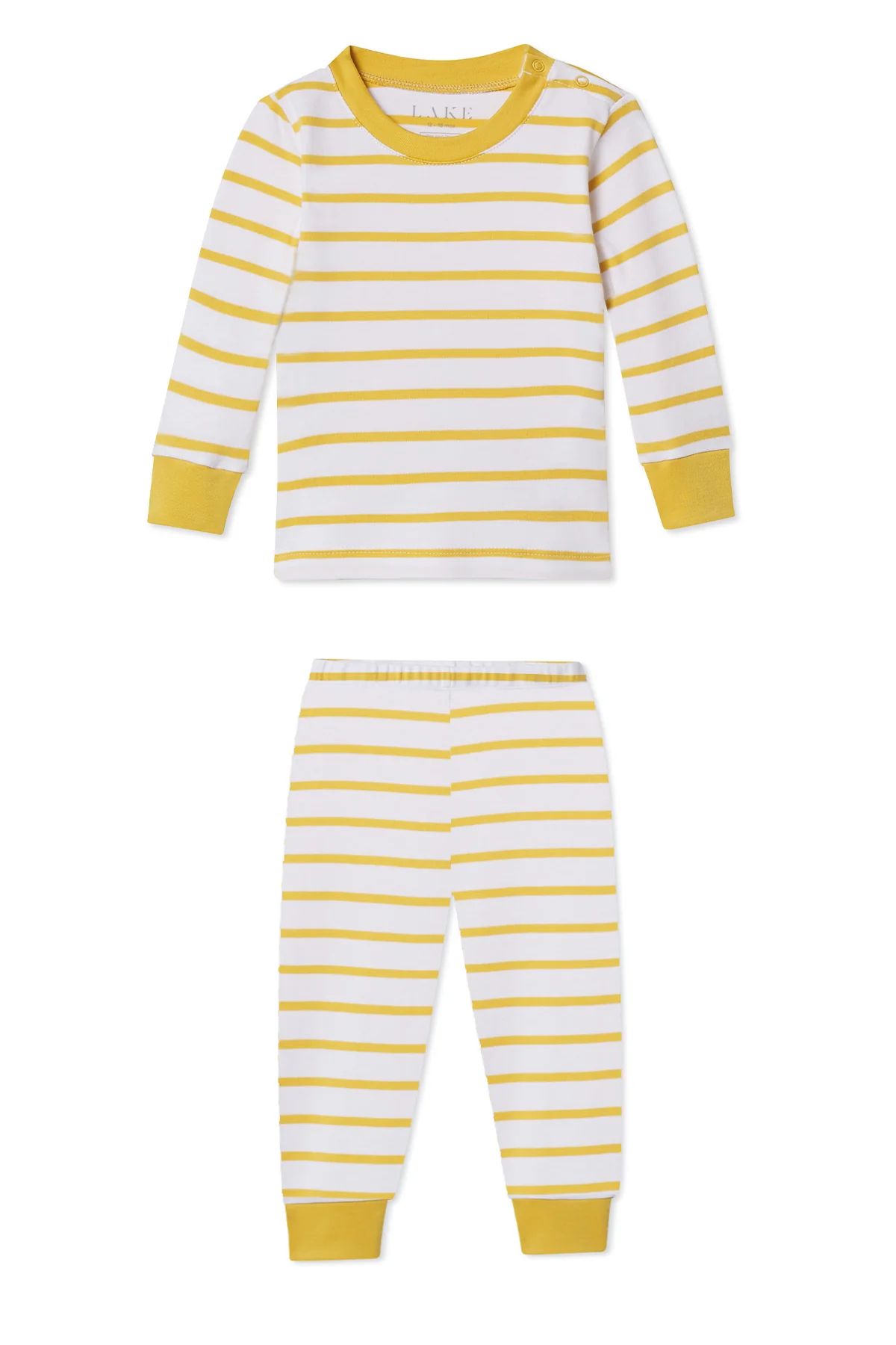 Organic Pima Baby Long-Long Set in Ochre | LAKE Pajamas