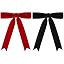 2PCS Velvet Hair Bows Ribbon Hair Clip Black Red Accessories Ponytail Holder Accessories Slides M... | Amazon (US)