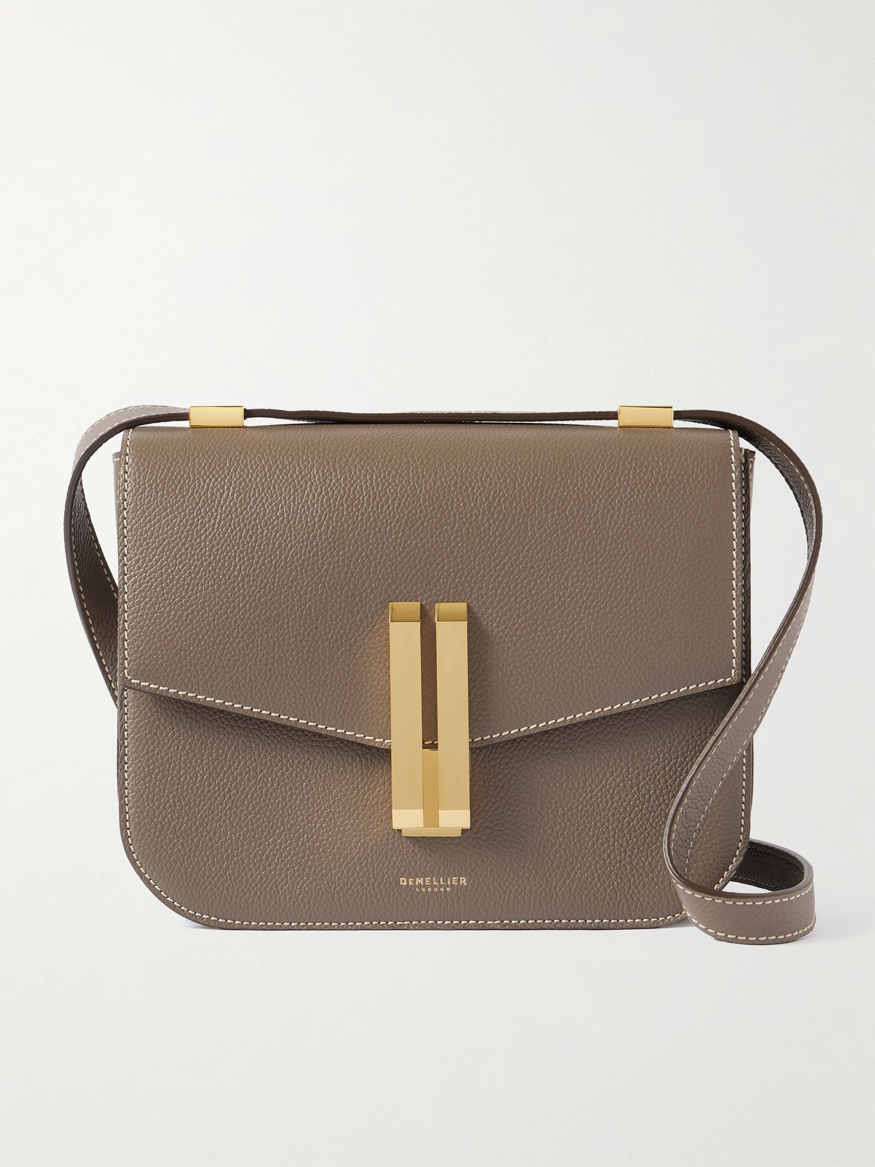 DeMellier - The Vancouver Textured-leather Shoulder Bag - Brown | NET-A-PORTER (US)