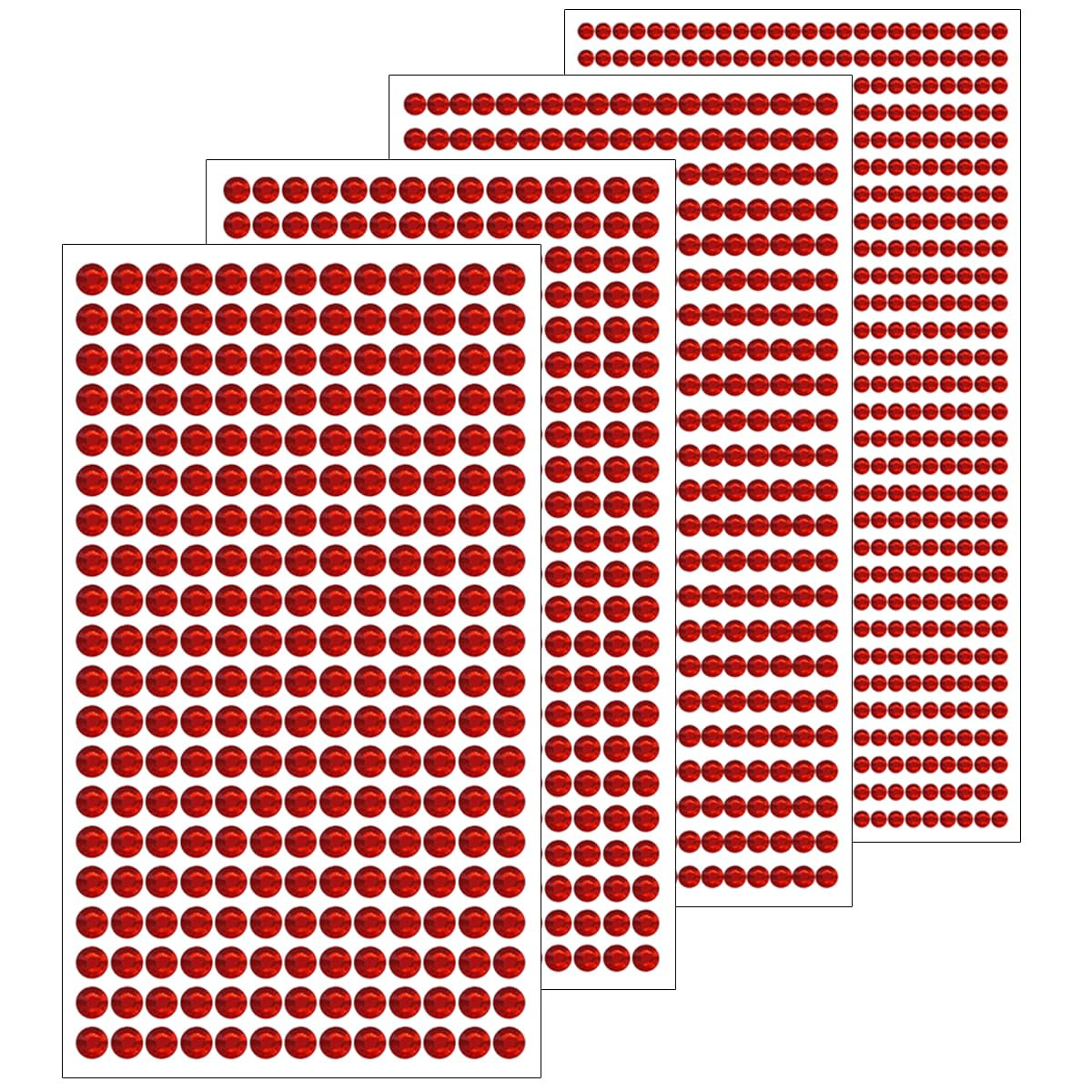 1799 Pcs 4 Sheets Rhinestone Stickers 3/4/5/6 mm Self Adhesive Rhinestones Gems for Face Eyes Mak... | Amazon (US)