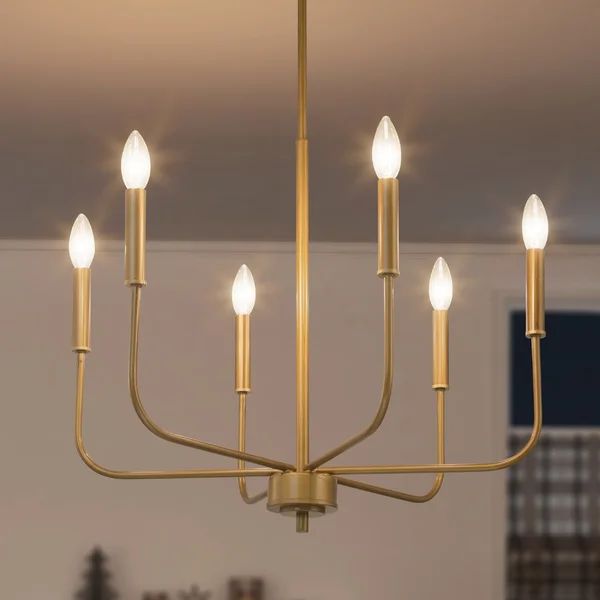 Reagan 6 - Light Candle Style Classic/Traditional Chandelier | Wayfair North America