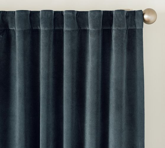 Velvet Twill Blackout Curtain | Pottery Barn (US)