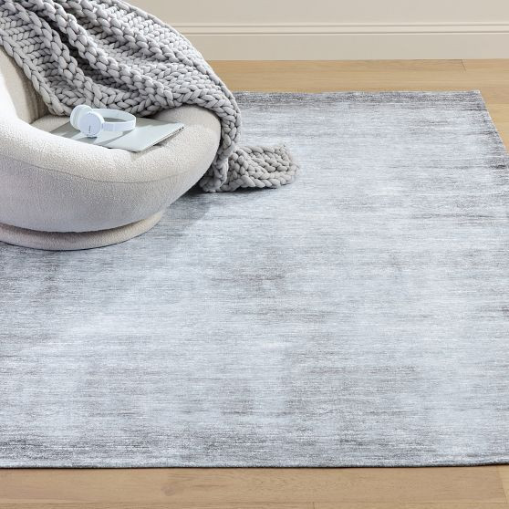 Solid Textured Washable Rug | Pottery Barn Teen