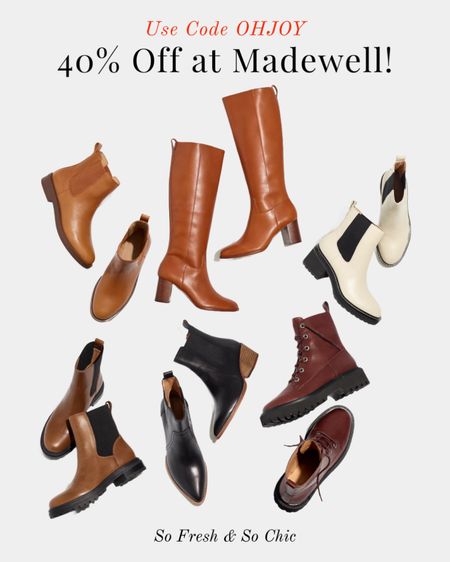 40% off Black Friday sale at Madewell!
-
Women’s leather Fall boots - women’s Chelsea boots - women’s suede boots - women’s western leather boots - women’s tall boots - brown suede boots - brown leather boots - green suede boots - burgundy leather boots - lace up Chelsea boots - women’s Chelsea boots - Bradley boot - women’s lugsole boots - women’s winter boots - Rayna boot - Madewell boot sale 

#LTKshoecrush #LTKCyberweek #LTKsalealert