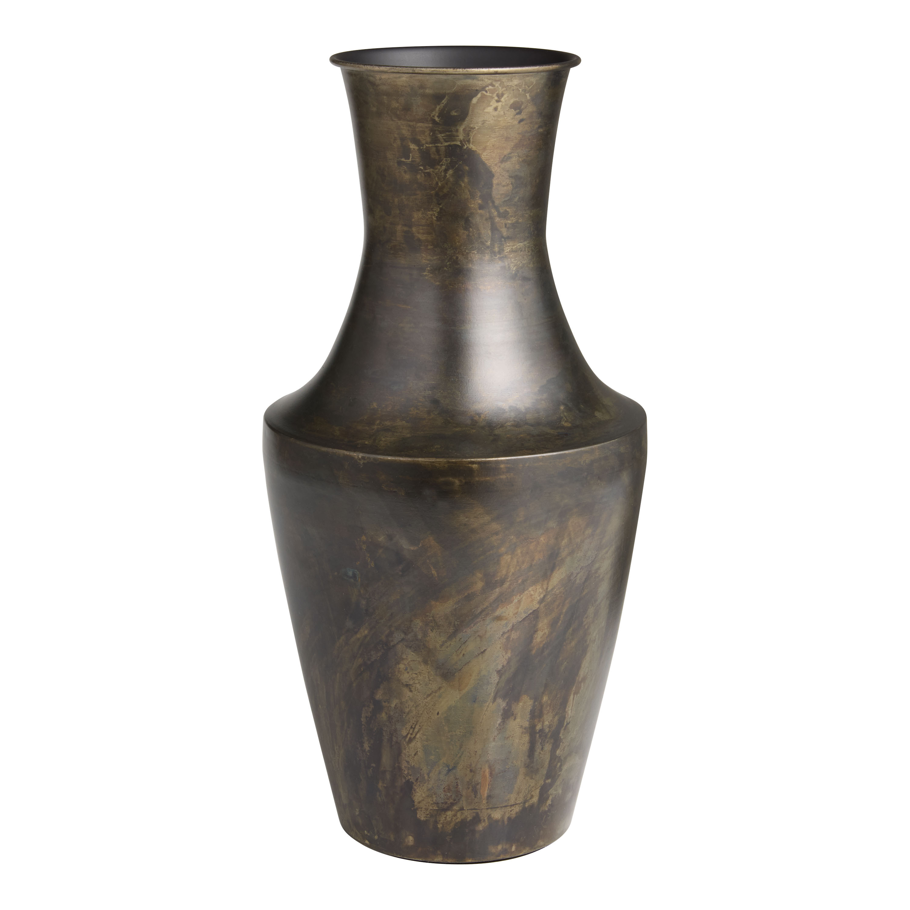 Antiqued Dark Silver Metal Vase | World Market