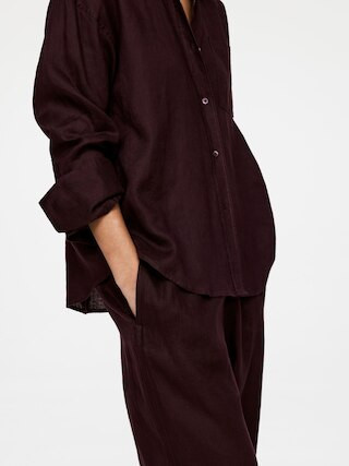 Linen Trousers – Dark Purple – Women – ARKET EU | Arket EU