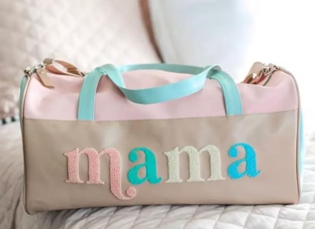 Chenille Mama duffle bag | Etsy (US)