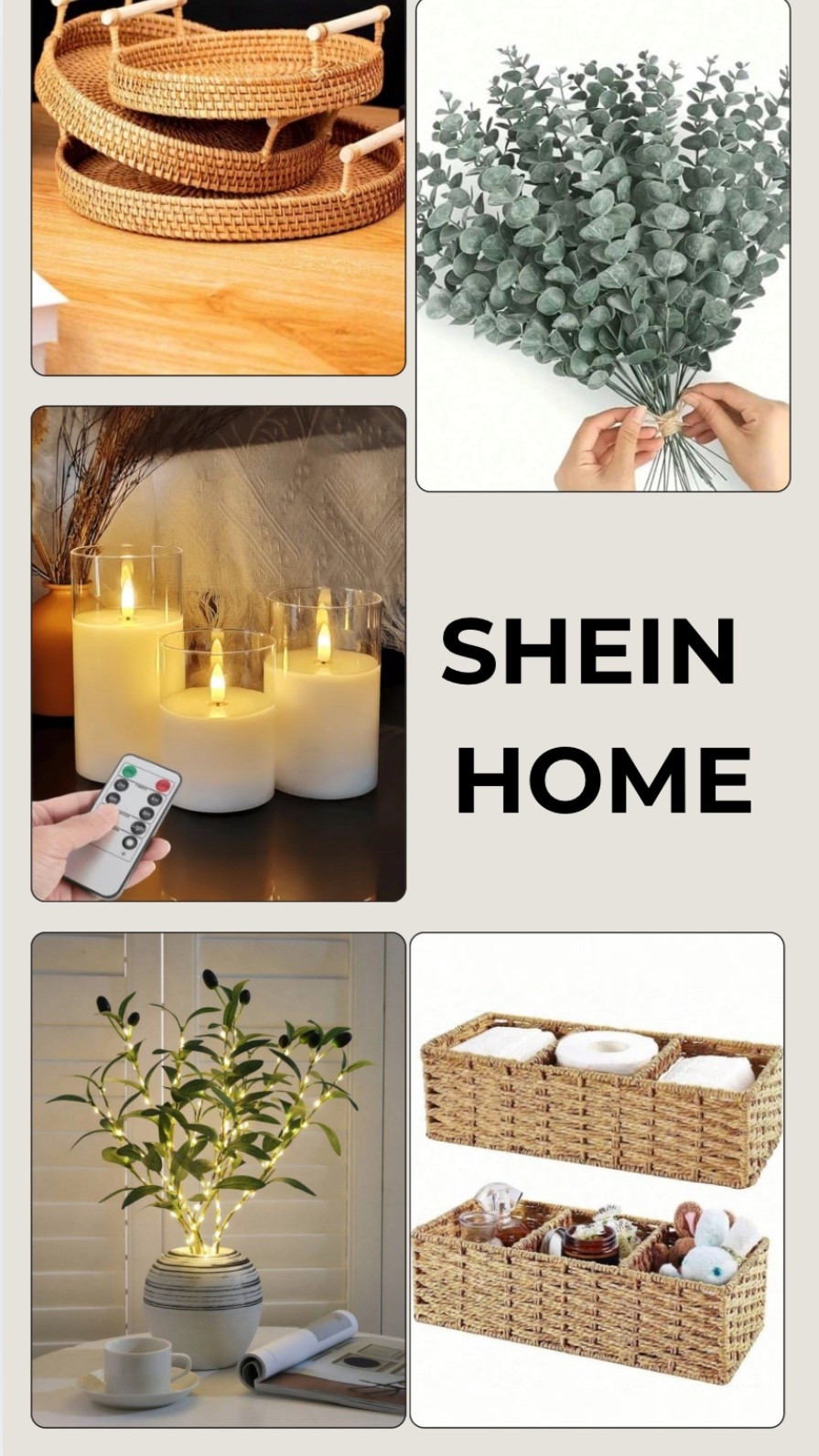SHEIN HOME ✨todos me gustan  pero los olivos me encantan 😍 la cesta se las cambié porque no estaba disponible pero esta me gusta más que la mía 🤭

#LTKHome