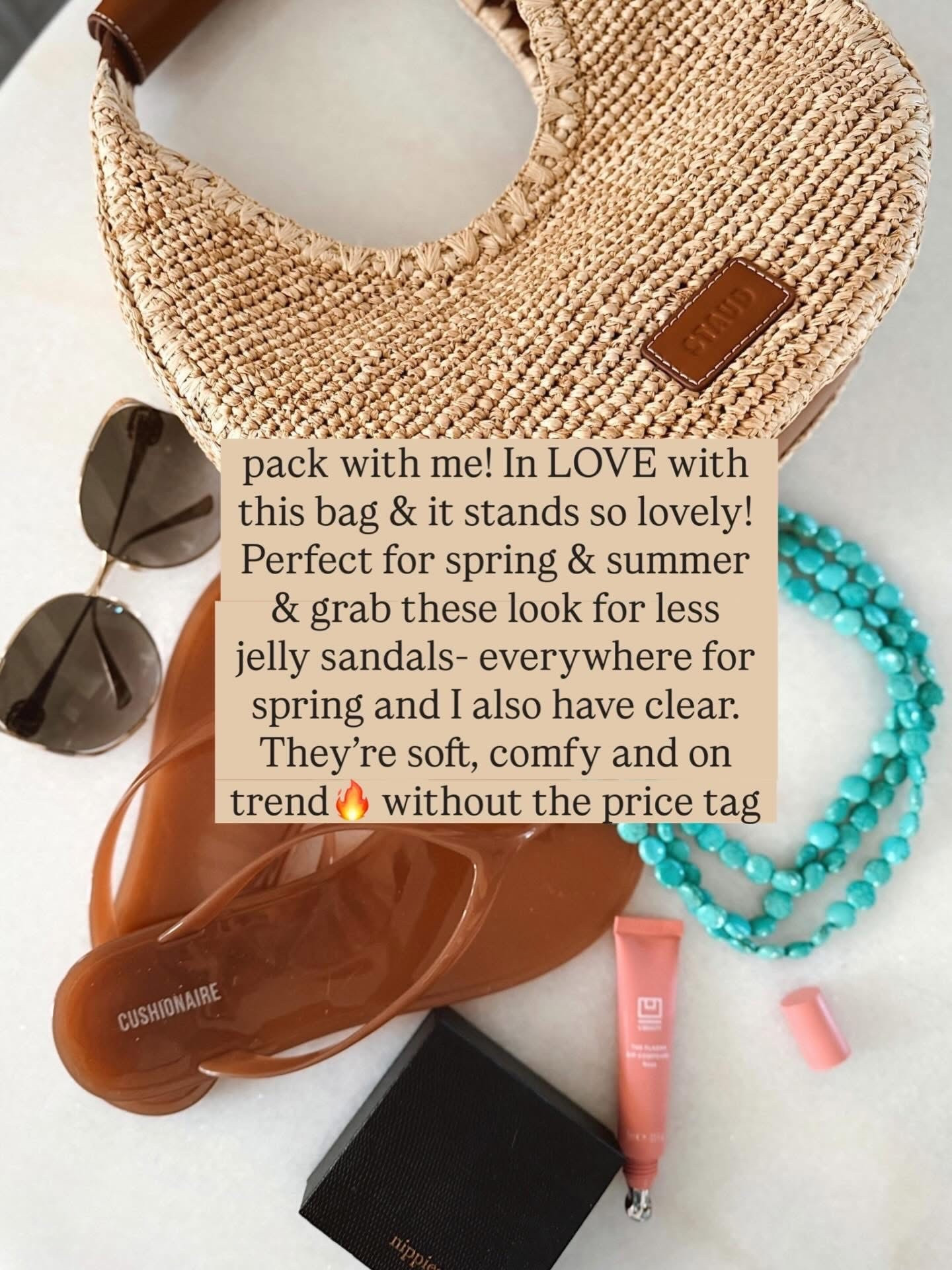 pack with me a month early! 😅🙋‍♀️💃🏼
Giving me life and so is this combo! The raffia and the jelly + turquoise! I’m in! ✈️

Resort wear. Jelly sandals. Straw bag. Travel.

#LTKTravel #LTKSeasonal #LTKgrwm