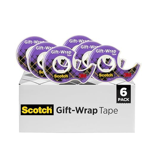 Scotch Gift Wrap Tape, Invisible, Holiday Gift Wrapping Supplies for Christmas Presents and Gift ... | Amazon (US)