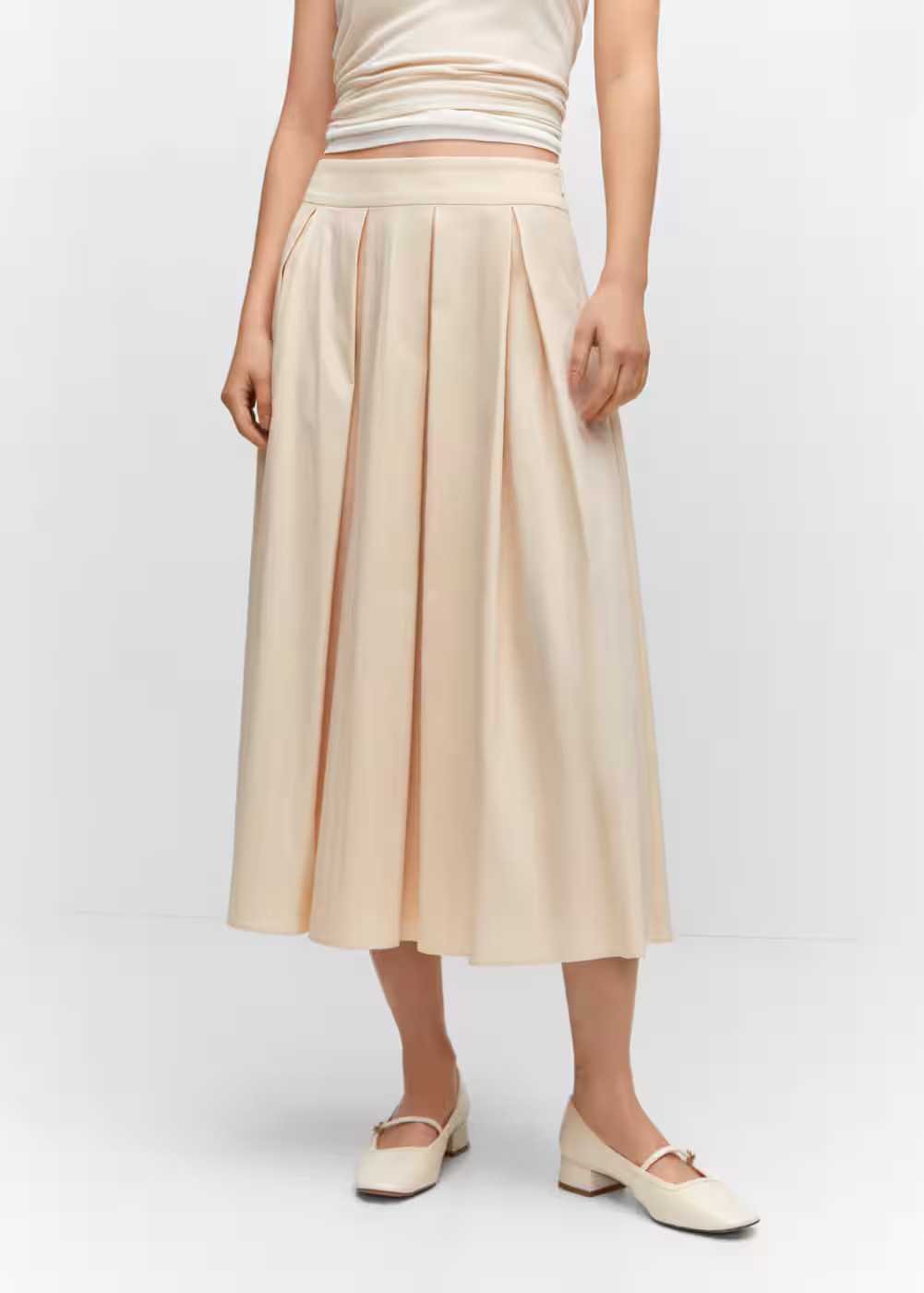 Pleated midi skirt | MANGO (UK)