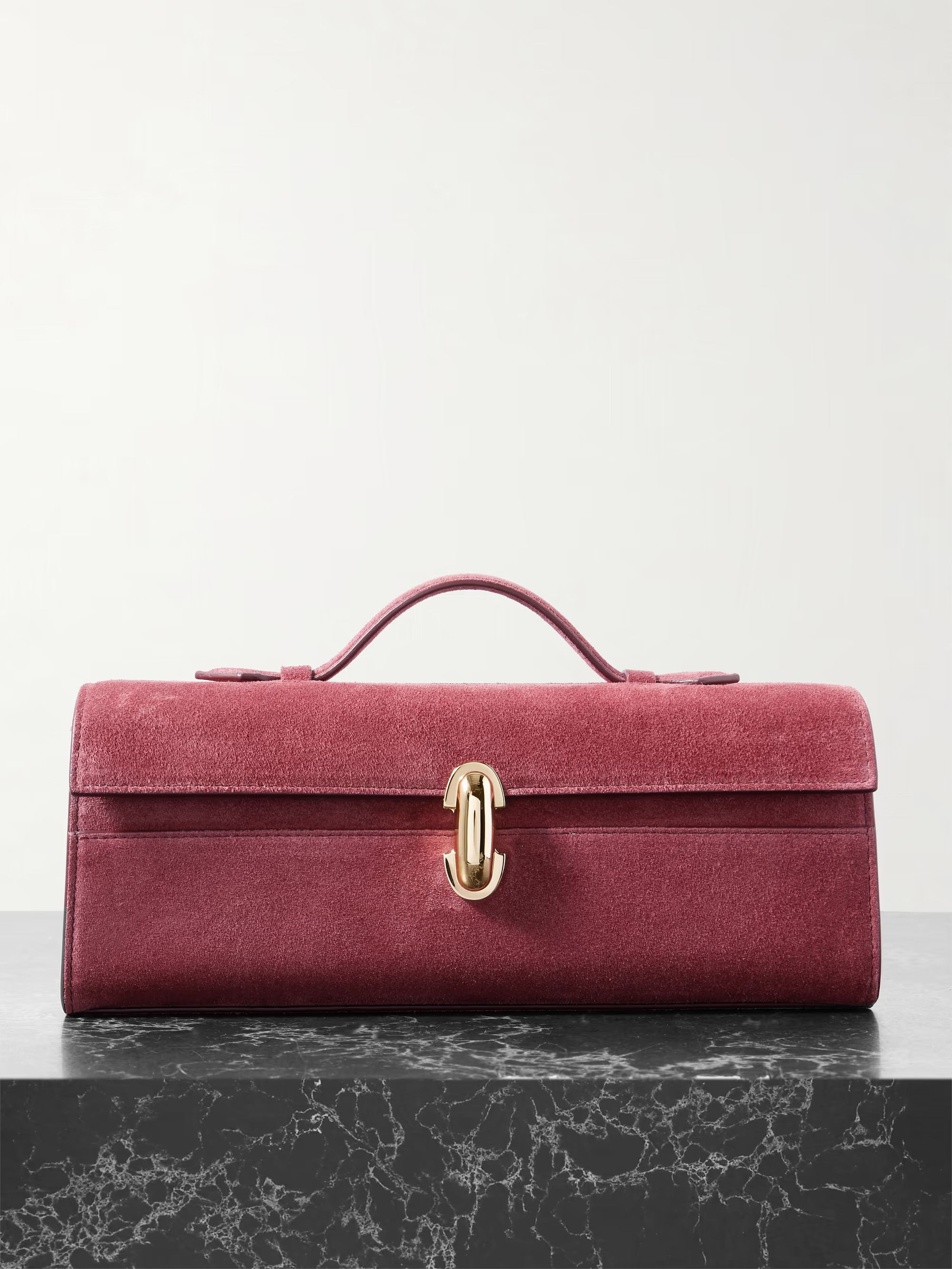 Slim Symmetry Pochette leather-trimmed suede tote | NET-A-PORTER (UK & EU)
