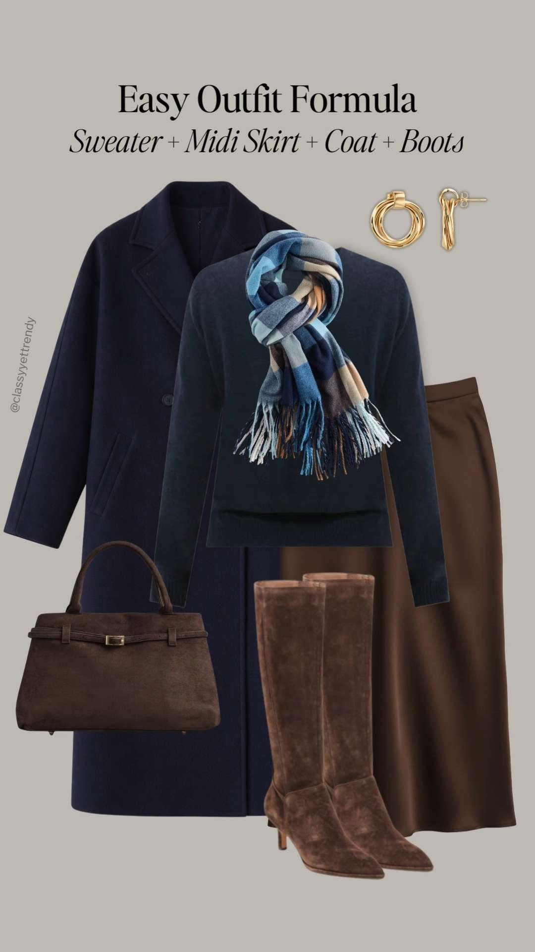 6 outfits using the Easy Outfit Formula: Sweater + Midi Skirt + Coat + Boots ✔️ Use this outfit formula to get dressed quickly 👏 Build your outfits effortlessly so you can get ready and head out the door in no time!

how to style, winter outfit, elevated casual outfit, workwear, smart casual, cozy outfit

#stylehacks #stylingtips #howtostyle #outfitreel #founditonamazon
 

 