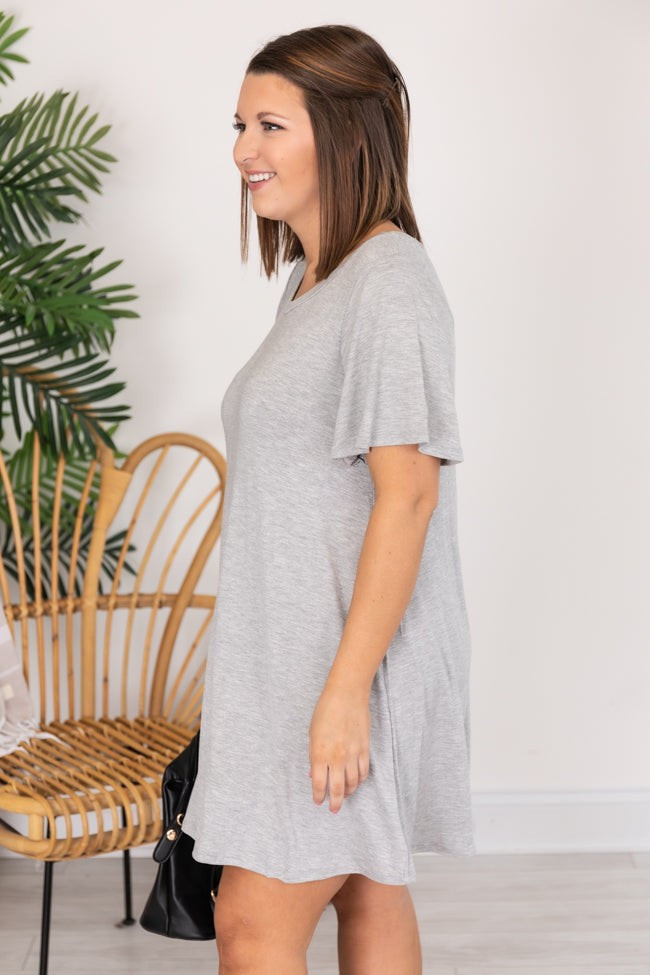 Basically The Best Grey  T-Shirt Dress | Pink Lily