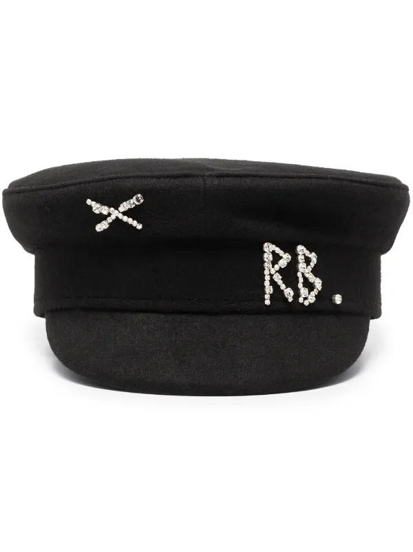 Ruslan Baginskiy crystal-embellished Baker Boy Hat - Farfetch | Farfetch Global