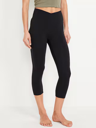 Extra High-Waisted PowerChill Crop Leggings | Old Navy (US)