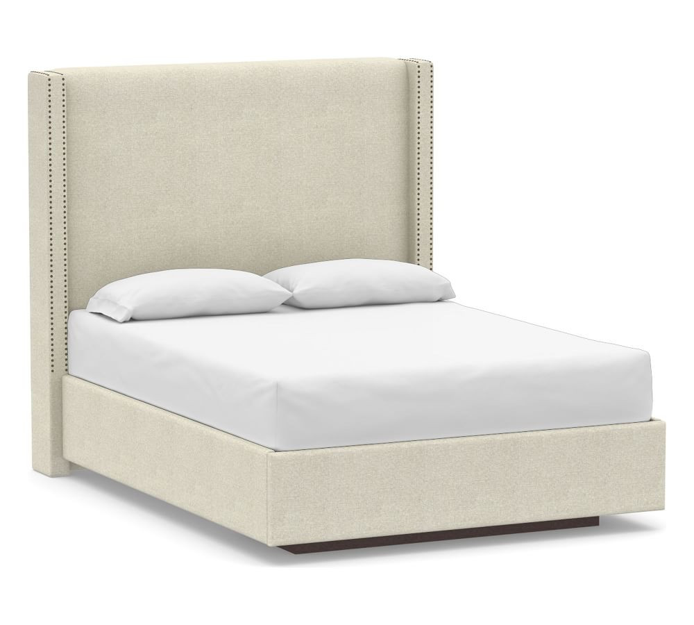 Harper Upholstered Non-Tufted Tall Storage Platform Bed | Pottery Barn (US)