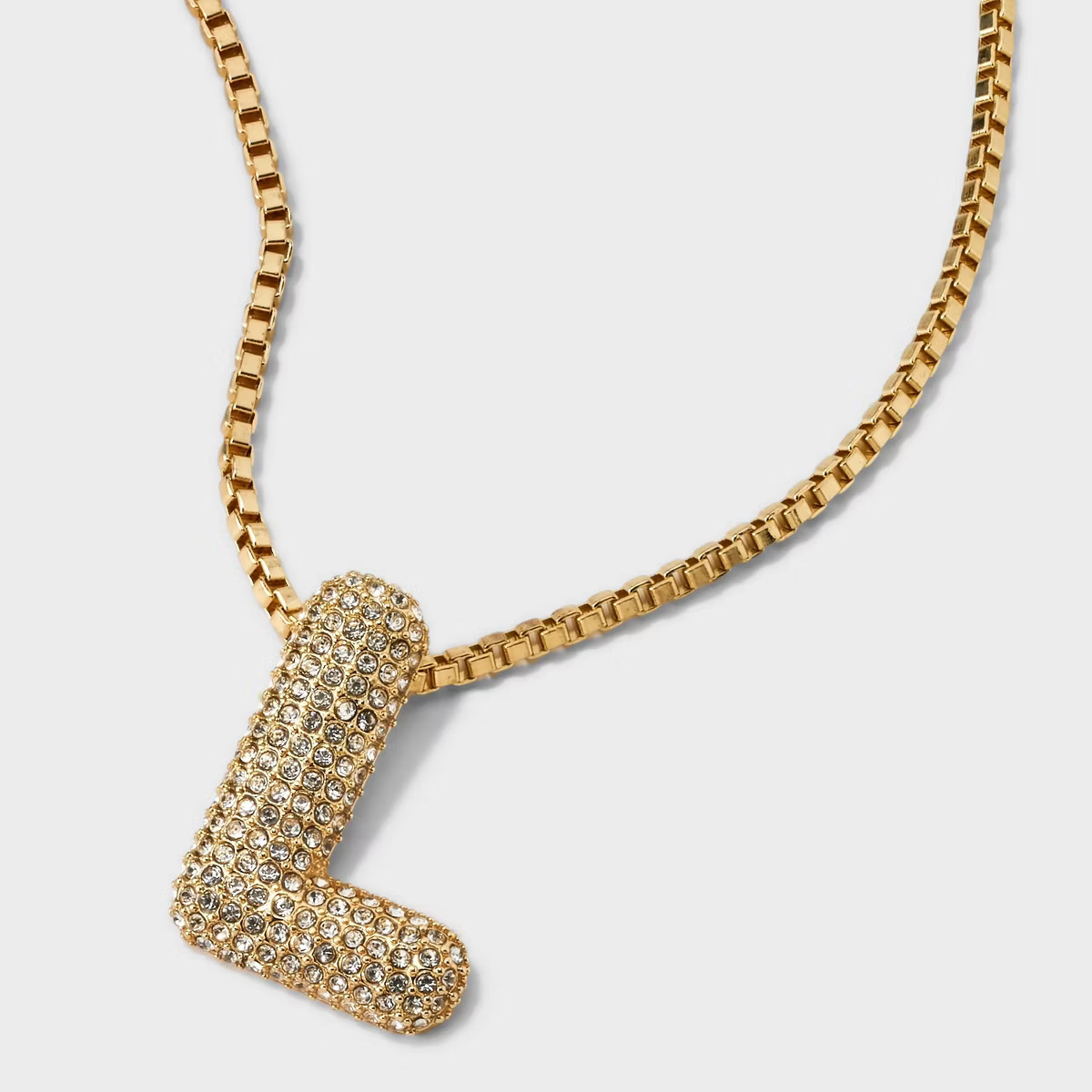 SUGARFIX by BaubleBar Crystal Chain Initial Necklace - Gold | Target