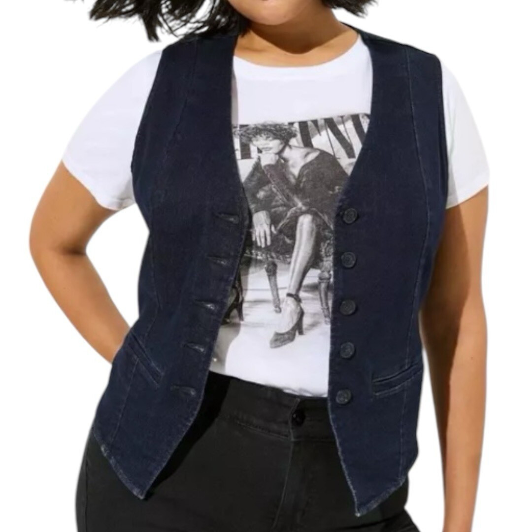 TORRID Studio Denim Tailored Vest NWT Size 3X | eBay US