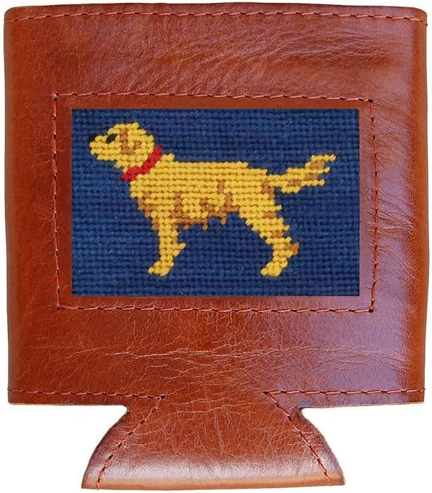 Golden Retriever Needlepoint Can Cooler in Classic Navy by Smathers & Branson | Amazon (US)