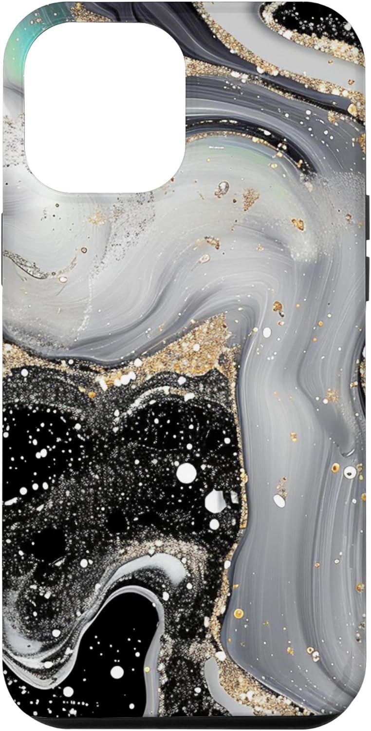 iPhone 14 Plus cute marble design Art black And white swirl Marbled Women Case | Amazon (US)