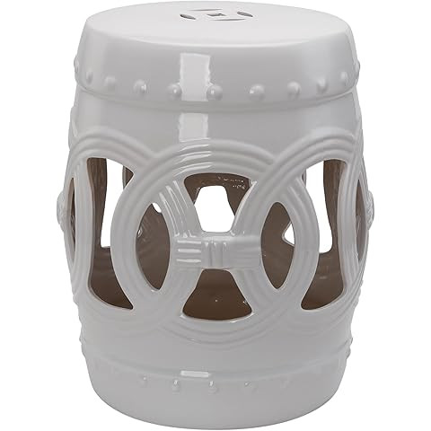 Amazon.com: JONATHAN Y TBL1022A Lucky Coins 16" Chinese Ceramic Drum Indoor/Outdoor Garden Stool,... | Amazon (US)