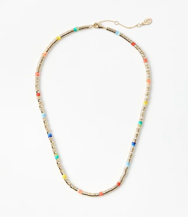 Rainbow Beaded Necklace | LOFT